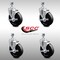 Service Caster 5 Inch SS Soft Rubber Wheel Swivel 1/2 Inch Threaded Stem Caster Set Brake SCC SCC-SSTS20S514-SRS-TLB-121315-4 - alternate 4
